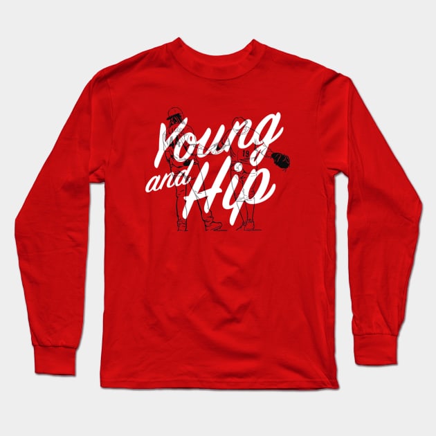 Joey Votto Young And Hip Long Sleeve T-Shirt by Miguel Douglas